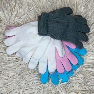 Winter Gloves Girls 4 Pack